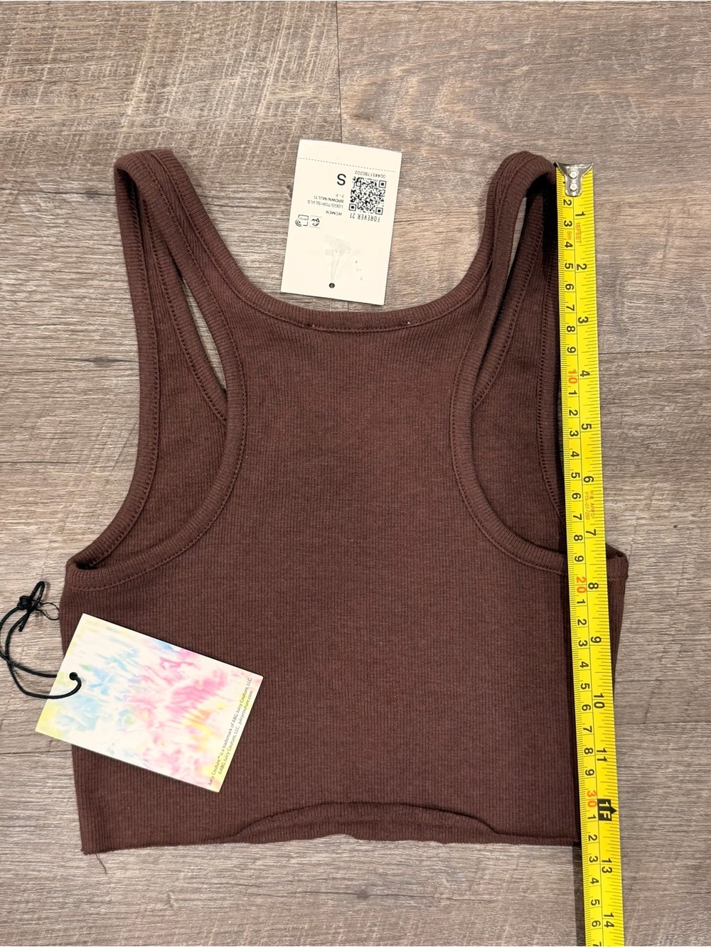 JUICY COUTURE FOREVER 21 Brown Cropped Racerback Tank Top Women’s Size S NWT Y2K - Picture 3 of 4